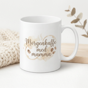 To minimalistiske premium krus med varm nordisk design på lyst trebord