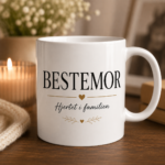 Bestemor krus med teksten Hjertet i familien