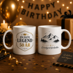 Bursdagskrus med teksten En ekte legend 50 år