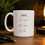 Bakside av Pappa fikser alt krus med matchende design